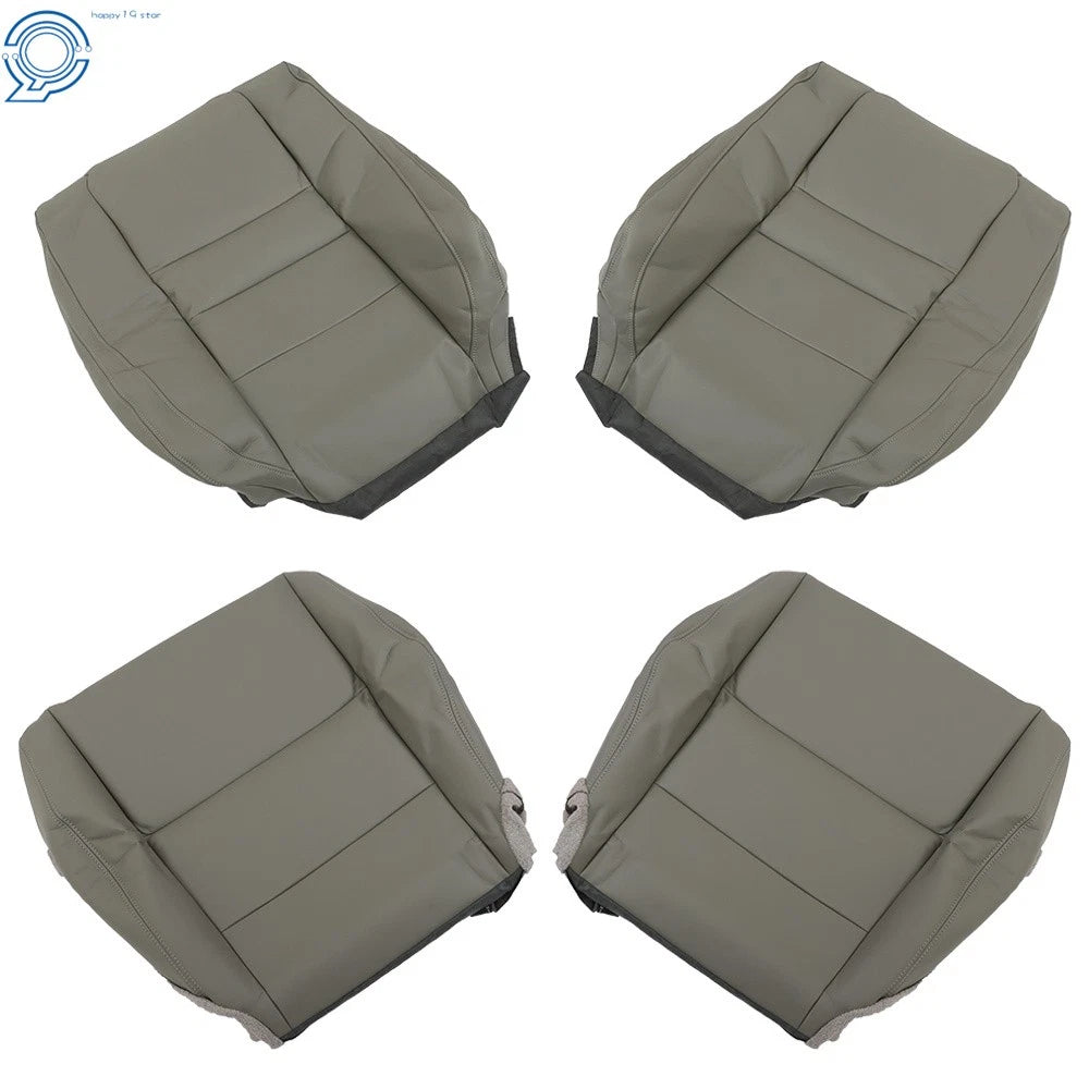 Set of 2 Gray Leather Seat Covers for Honda Accord (2008–2012)