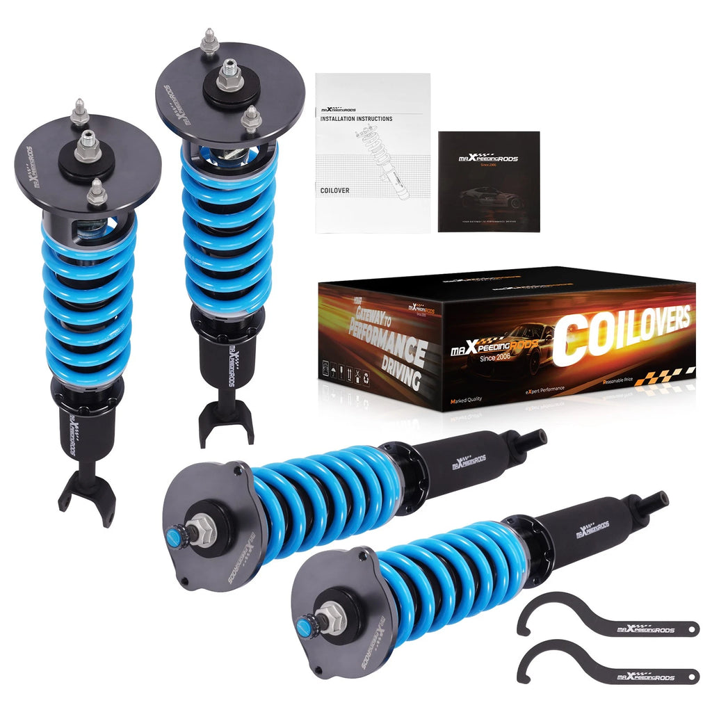 24 Way Adjustable Coilovers Shocks Kit for Audi A4 FWD (1996–2001)