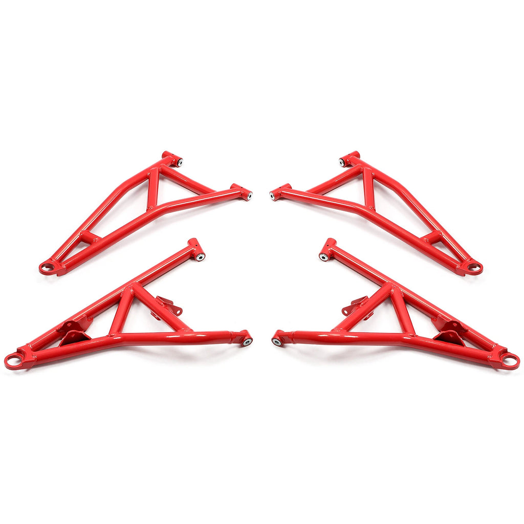 Red High Clearance Steel Front A Arms for Polaris RZR XP Turbo / 4 1000 (2014–2023)