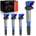 Set of 4 Blue Ignition Coils for BMW 320i 328i X3 X5 528i 545i 550i (2013–2018)