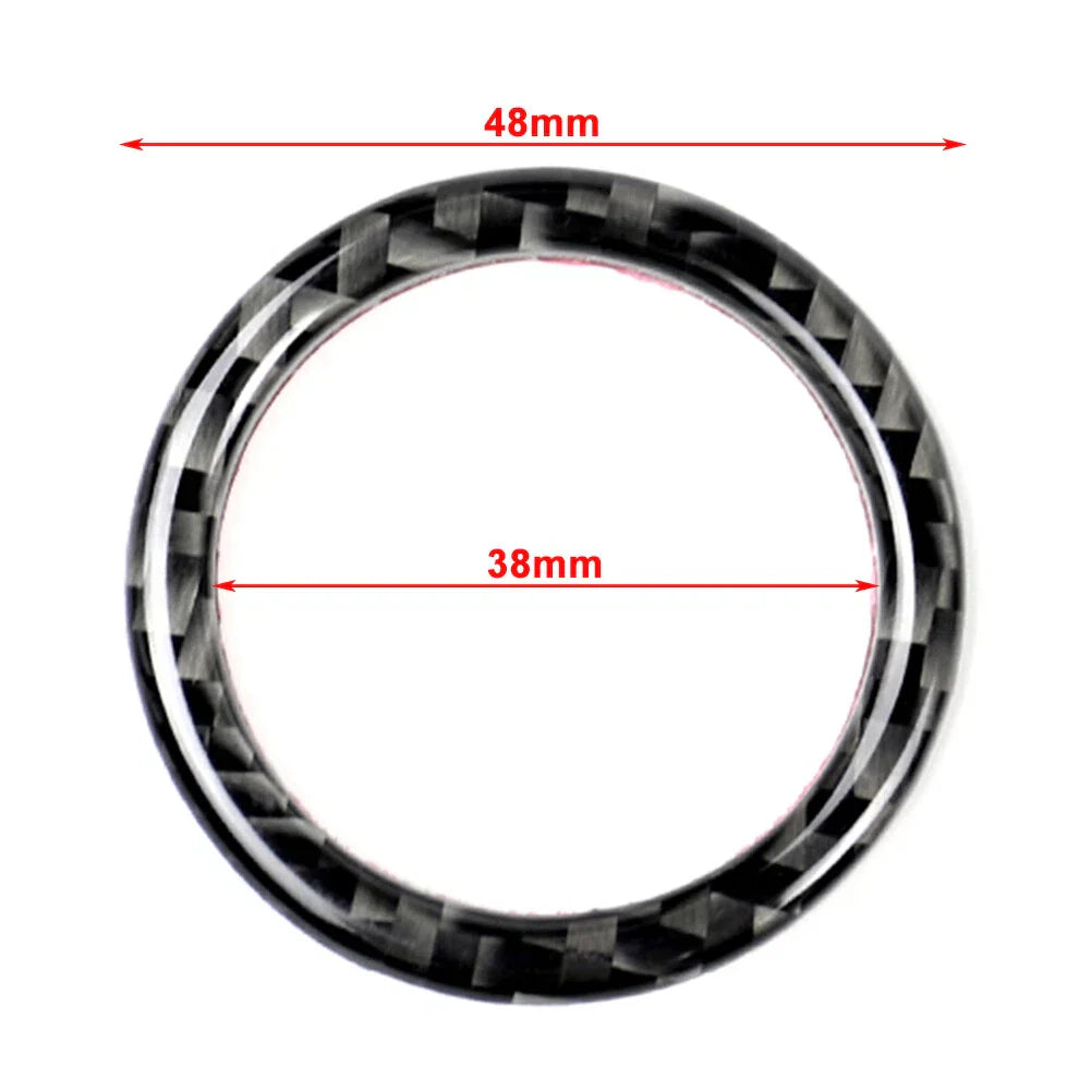 Carbon Fiber Engine Start Stop Button Ring Cover for Mercedes-Benz A B C (2013-2023)