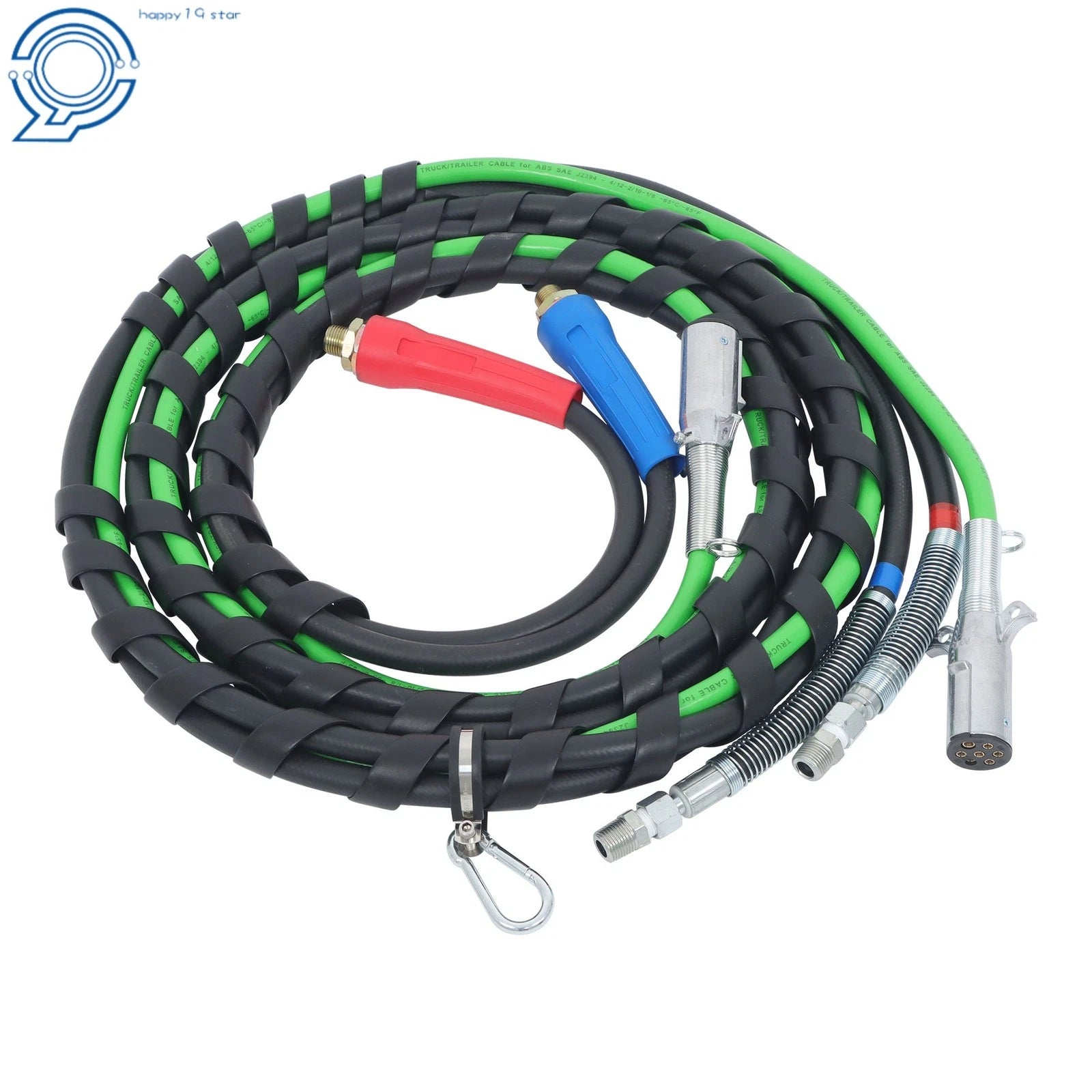 15ft 7 Way ABS & Air Line Hose Wrap for Semi Truck Trailer