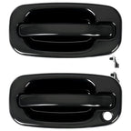 2X Front Outer Door Handles for Chevy Silverado 1500 (1999–2007) Glossy Black