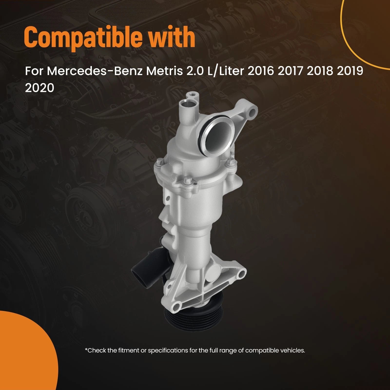 Motor Cooling Pump for Mercedes Benz Metris 2.0L (2016–2020) 274-200-09-07
