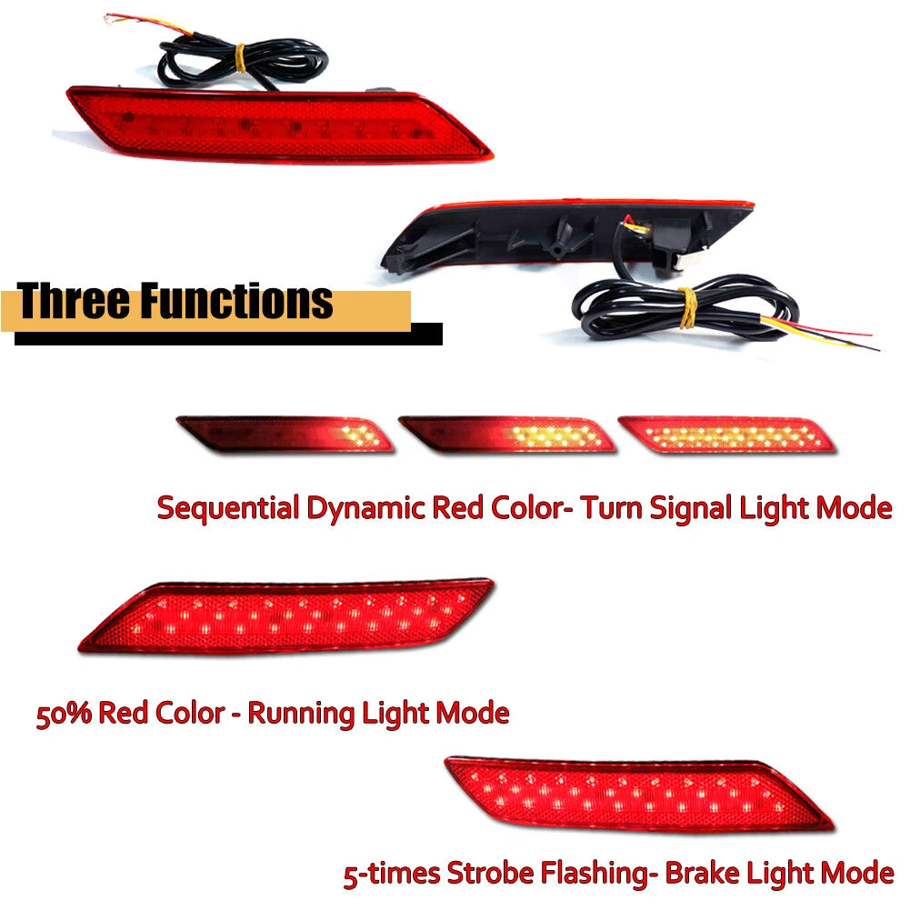 Red Lens Tail Brake Lamps for Honda Civic Sedan (2013–2015)