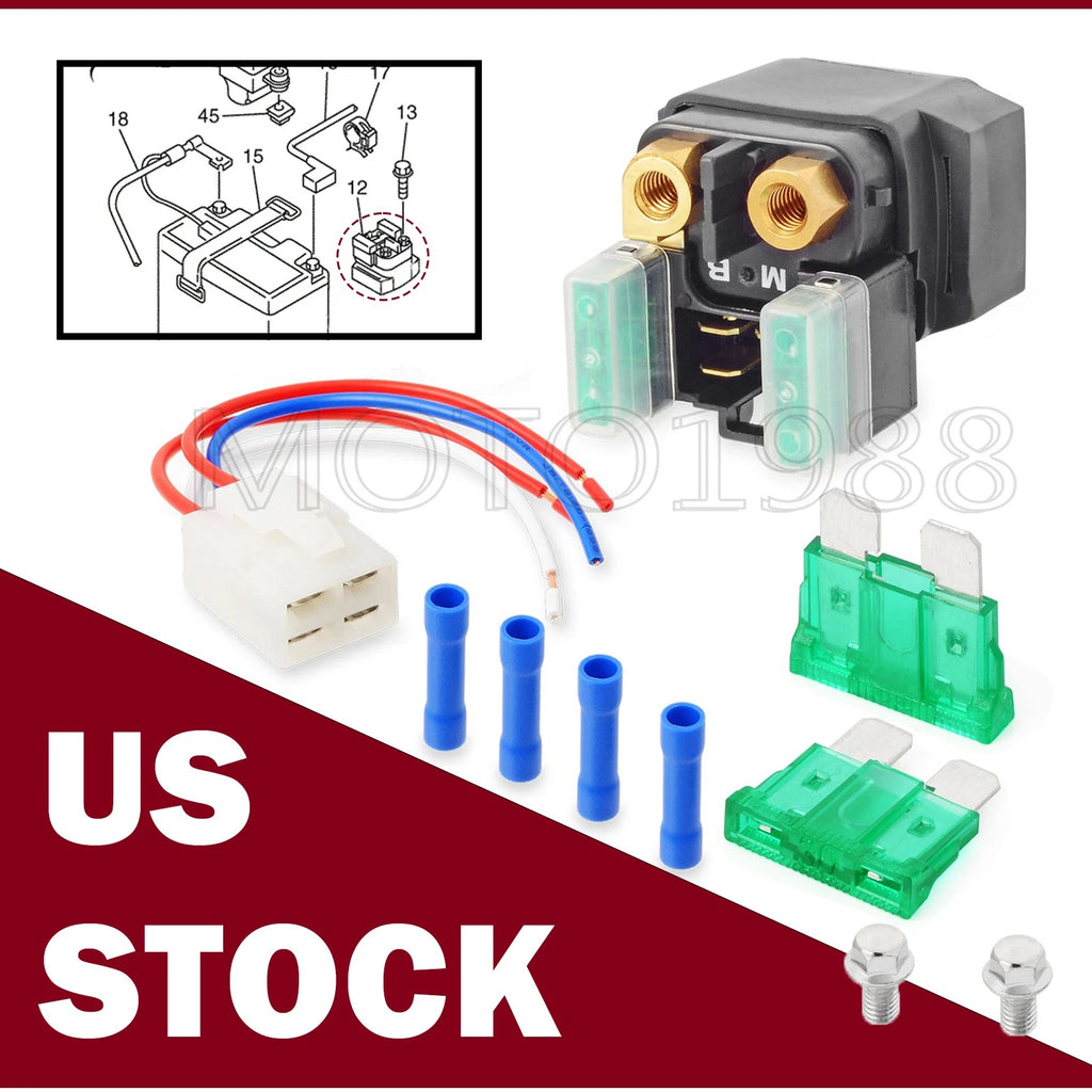 Starter Solenoid Relay with Plug for Yamaha XVS1300 V-Star 1300 (2007–2017)