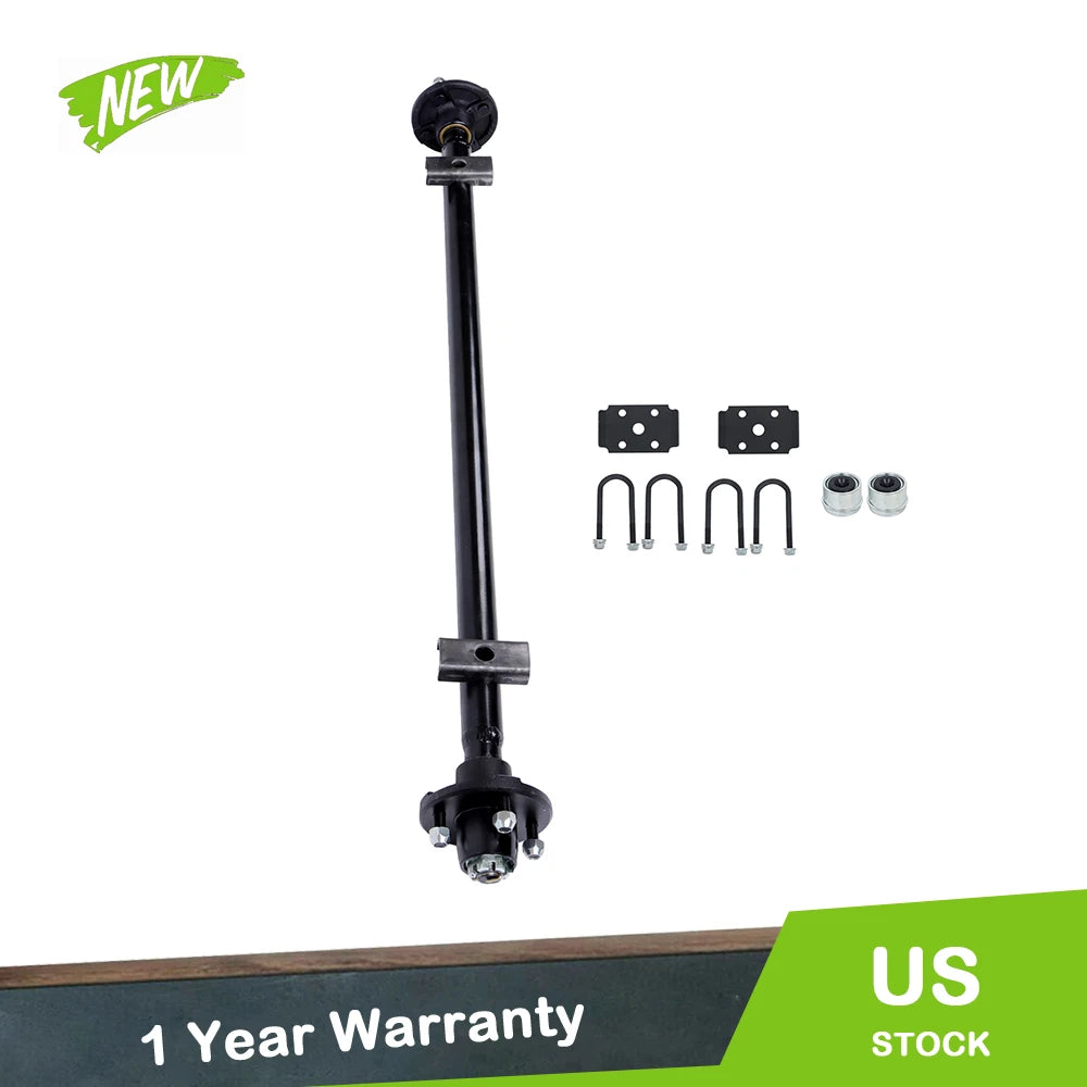 Trailer Axle for 2000 lbs Trailer (4 Lug, 4' Hub Face, 3.8' Spring Center)