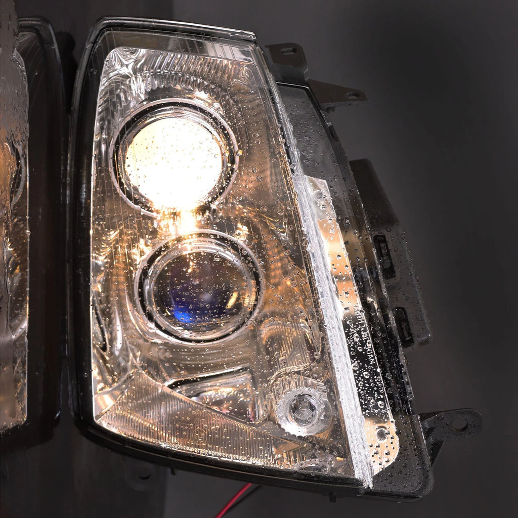 Headlight Assembly for Cadillac STS (2005–2011) Black Halogen Right Side