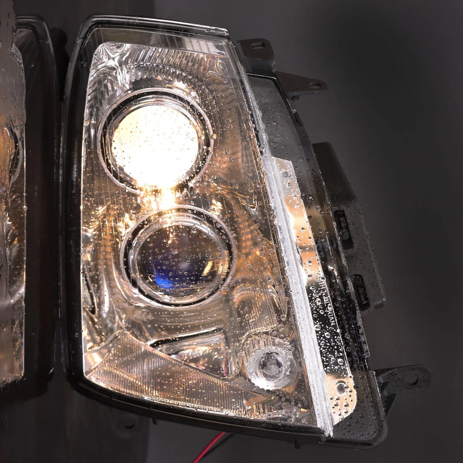 Headlight Assembly for Cadillac STS (2005–2011) Black Halogen Right Side