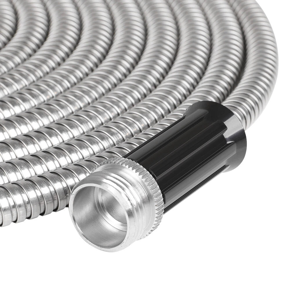 100FT Stainless Steel Flexible Garden Water Hose Pipe