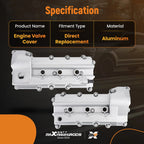 Set of 2 Aluminum Rocker Valve Covers for Dodge Avenger Charger 2.7L (2007–2010)