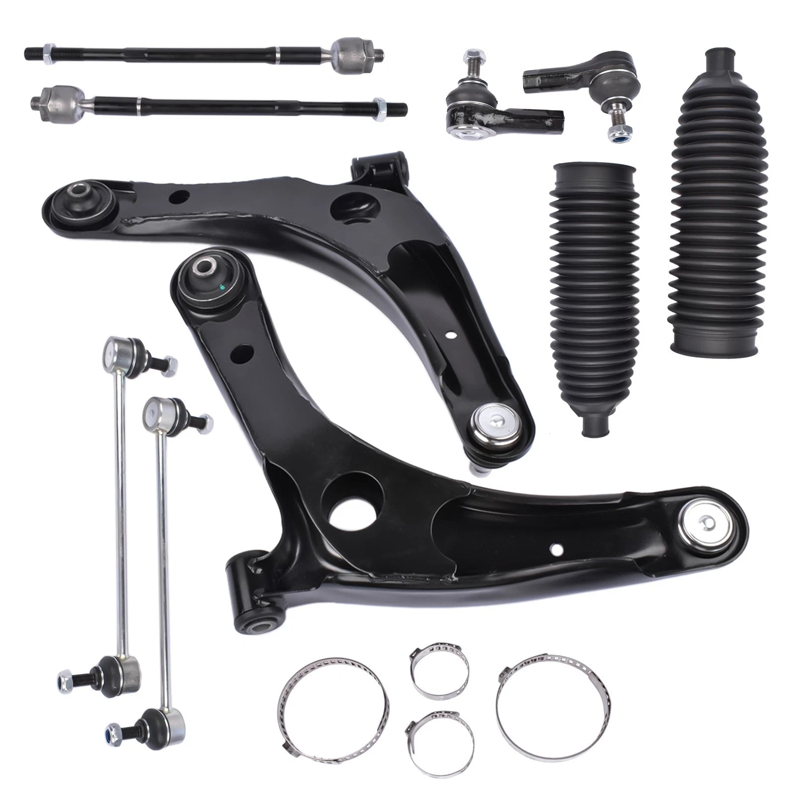 10PC Front Lower Control Arms Kit for Mitsubishi Lancer (2009-2017) Outlander (2007-2017)