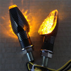 2X Carbon LED Turn Signal Lights for Universal Motorcycle (Dual Sport)