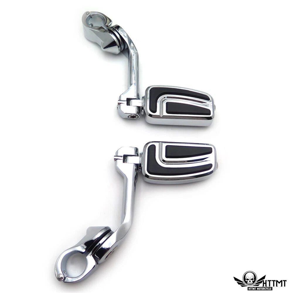 Chrome 5" Long Foot Peg Kit for Honda Shadow VT600 (1988–1990)