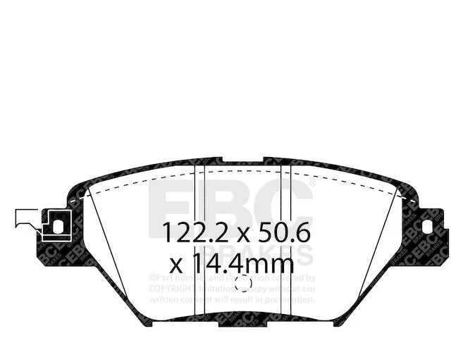 Set of 4 Rear Brake Pads for Mazda CX-9 (2016–2023) DM449FD