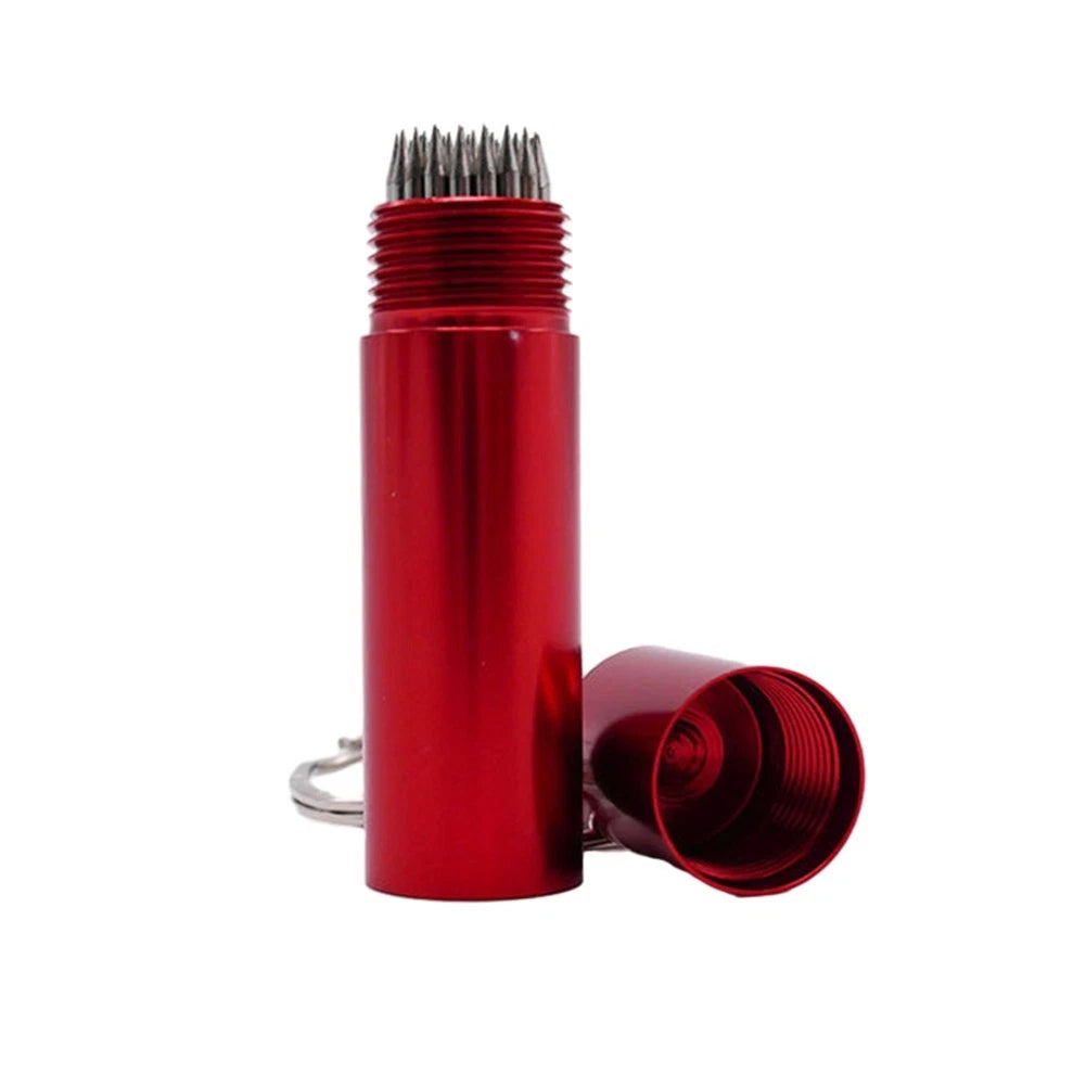 Cue Tip Tool with Keychain Accessory - Anodized Aluminum