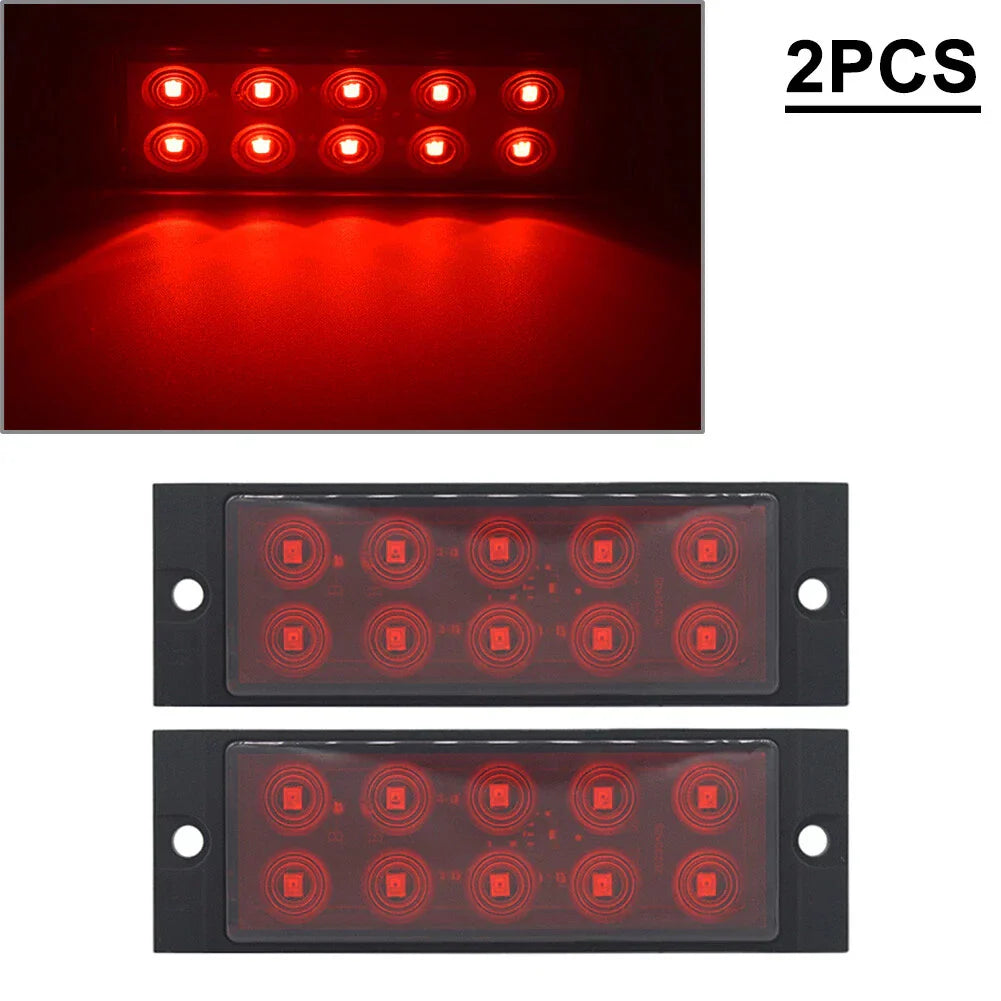 10 LED Side Marker Lamps for Car Bus Truck Trailer Lorry Tractor Motorhome
