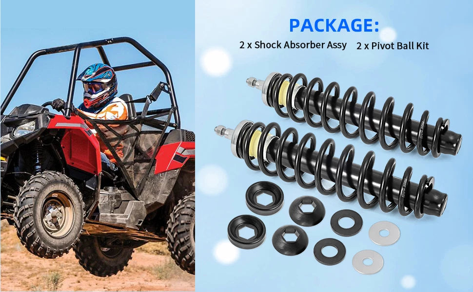 Front Strut Shocks Absorber Kit for Polaris Ranger 500 XP 700 (2005-2009)