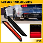 Rear Bumper Side Marker Light for Ford Mustang V6 GT (2015–2022) Smoke Red