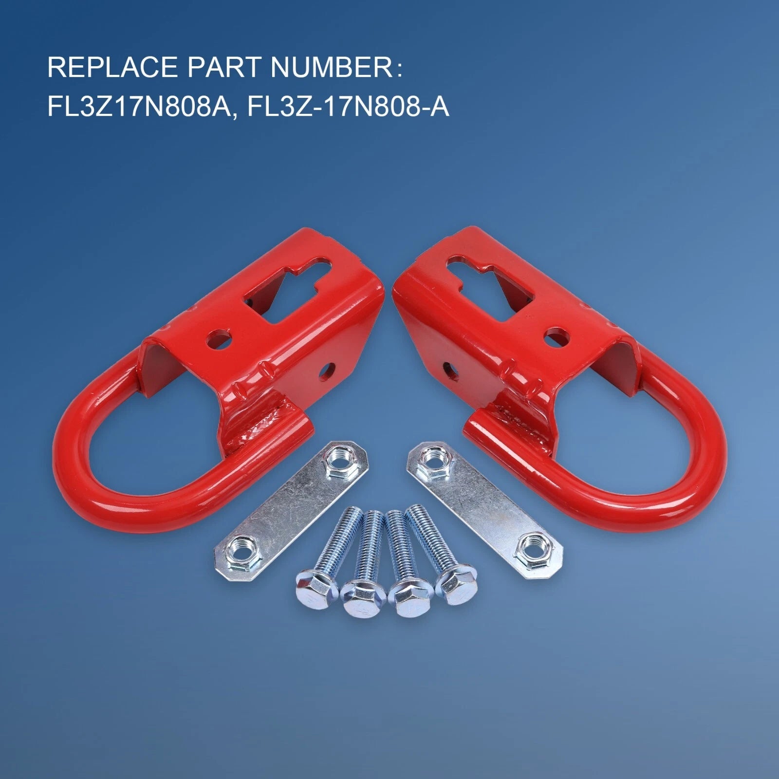 2X Front Towing Hooks for Ford F-150 (2015-2019) Red