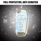 Key Fob Remote Control Cover 3 Button TPU Shell Blue for Ford F150 (2015–2018)