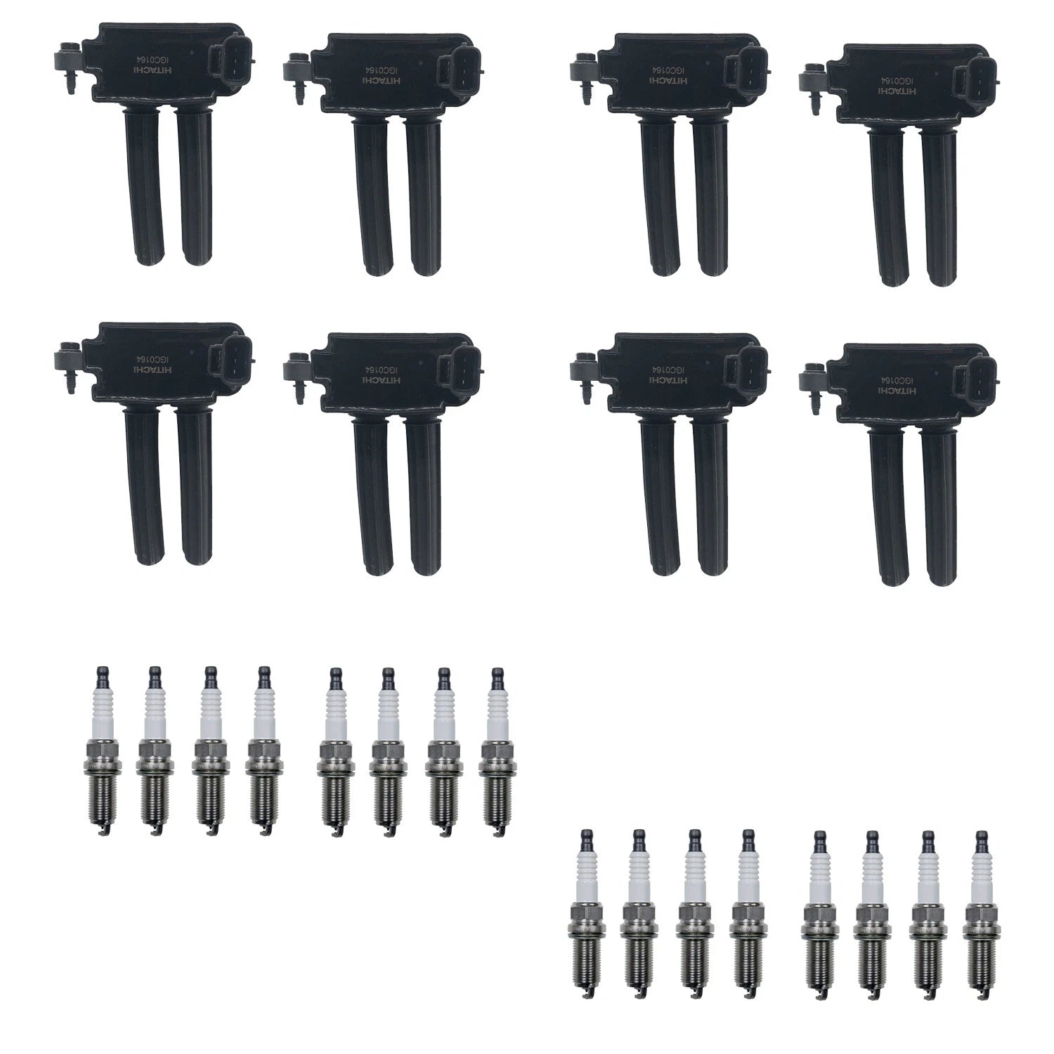 Set of 8 Ignition Coils & 16 Spark Plugs for Dodge 1500 Commander (2006–2010)