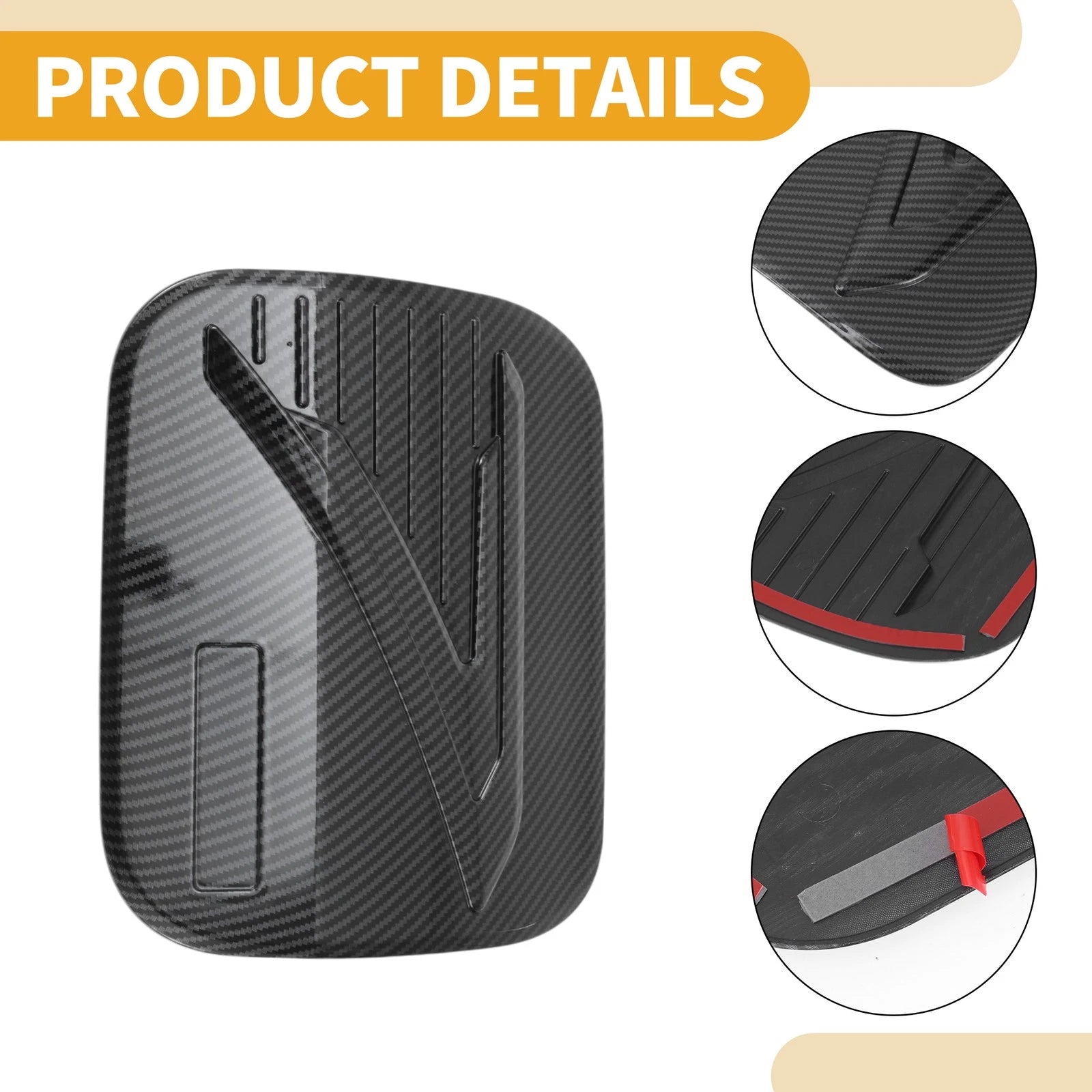 Fuel Tank Door Cap for Toyota Corolla Cross (2022–2023) Carbon Fiber Black