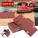 20Pcs Sandpaper Sheets for Hook & Loop Sanding (Mixed Grits)