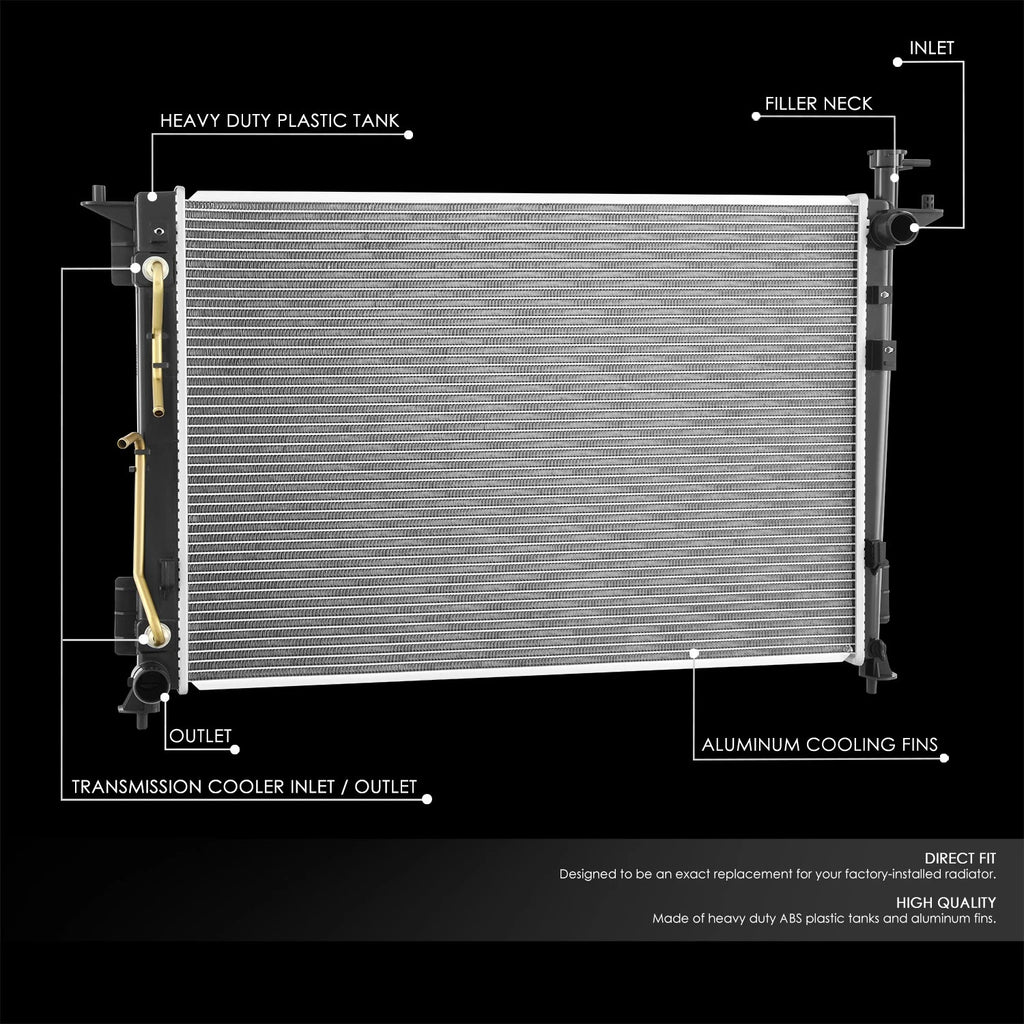 OE Style Aluminum Core Radiator DPI 13863 for Kia Telluride (2020–2024)