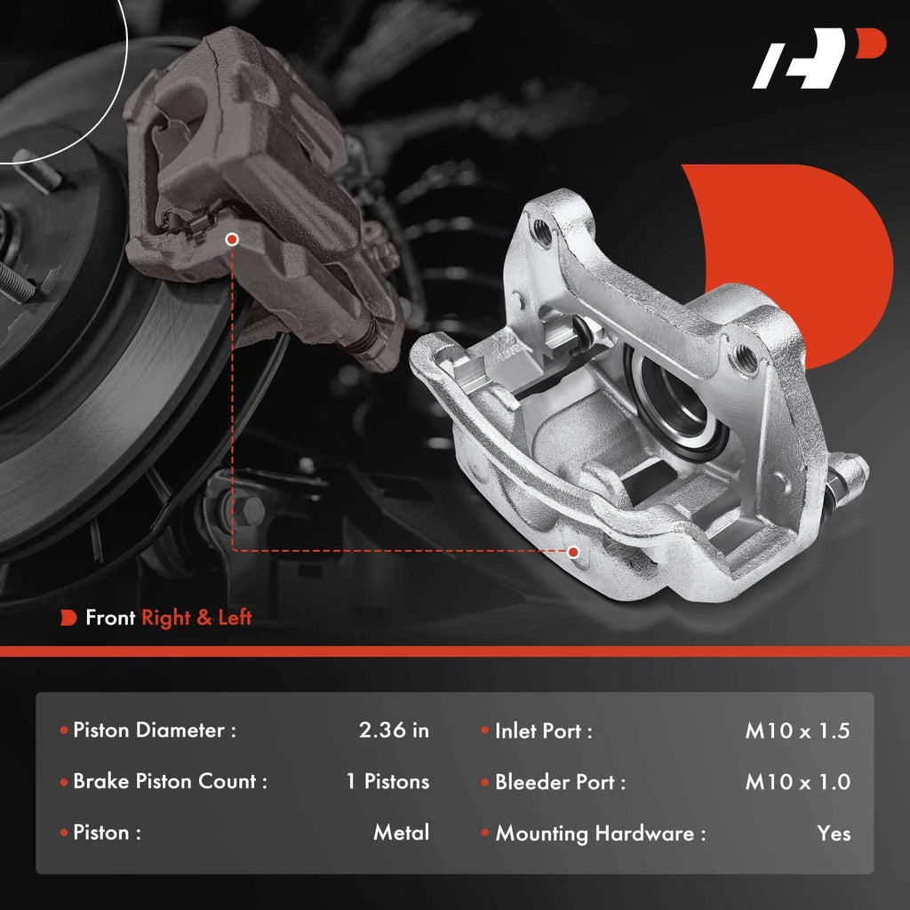 Front Brake Caliper Pair with Bracket for Chevrolet Equinox Malibu Impala