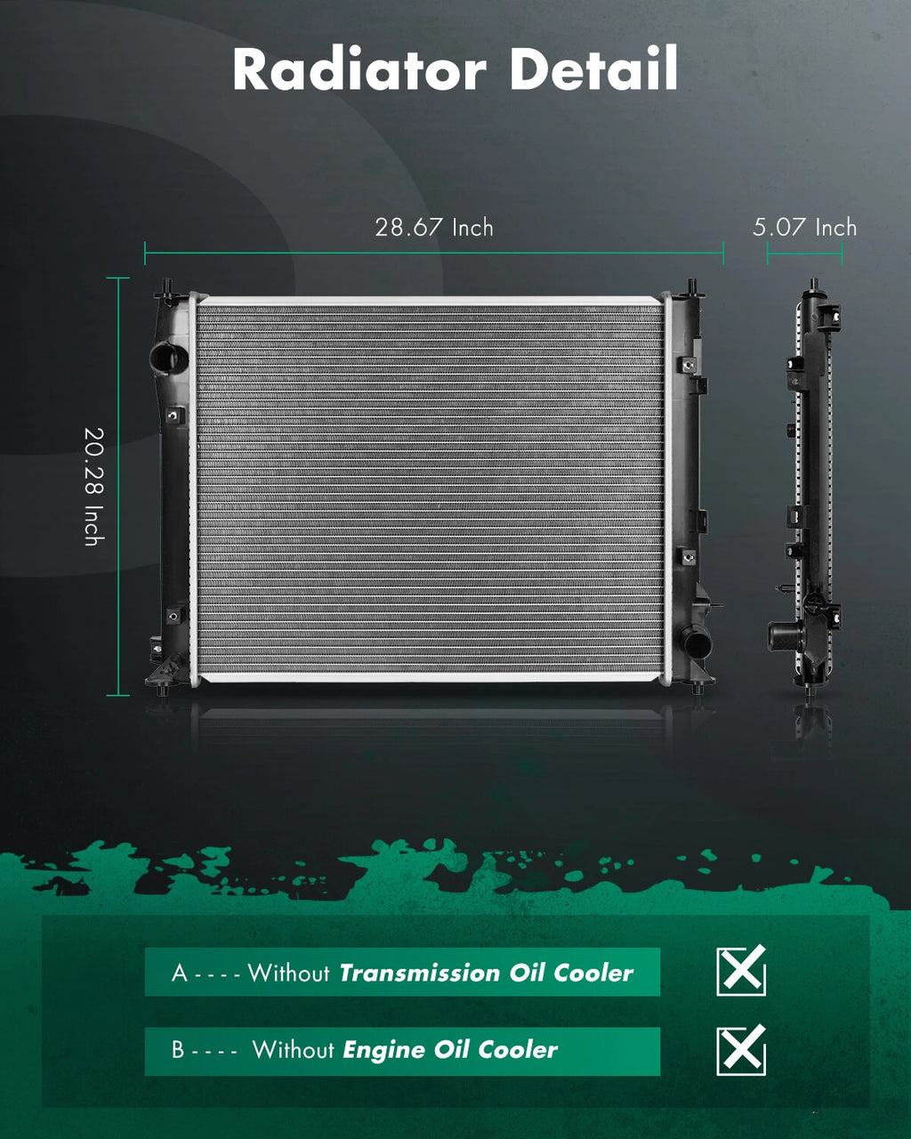 Radiator for Honda Civic 2.0L (2016–2021) Aluminum