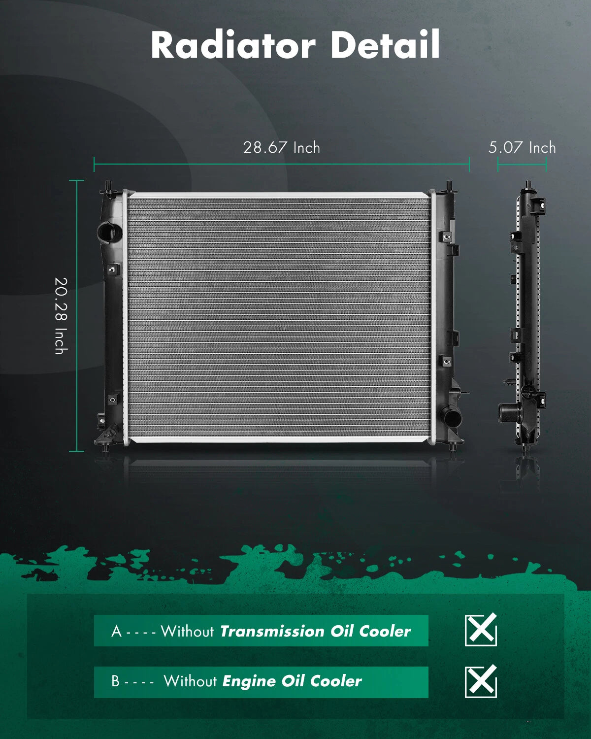Radiator for Honda Civic 2.0L (2016–2021) Aluminum