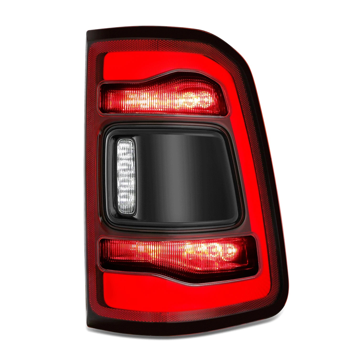 Chrome Red LED Tail Light Assembly for Ram 1500 (2019–2024)