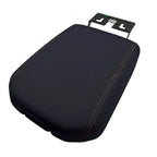 Console Armrest Cover for Nissan Titan (2016–2020) Orange Stitch PVC Leather
