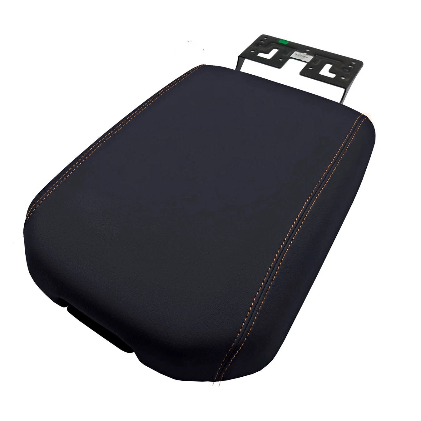 Console Armrest Cover for Nissan Titan (2016–2020) Orange Stitch PVC Leather