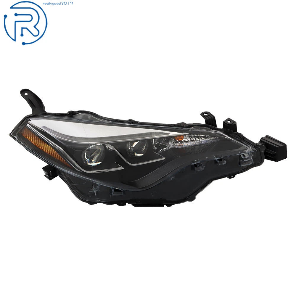 Black Headlight for Toyota Corolla SE XSE (2017-2019) Right Side Halogen