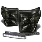 Smoked Housing Head, Bumper, Signal, LED Fog Light Kit for Ford SuperDuty (2011–2016)