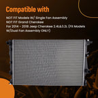 Aluminum Core Radiator for Jeep Cherokee (2014-2018)