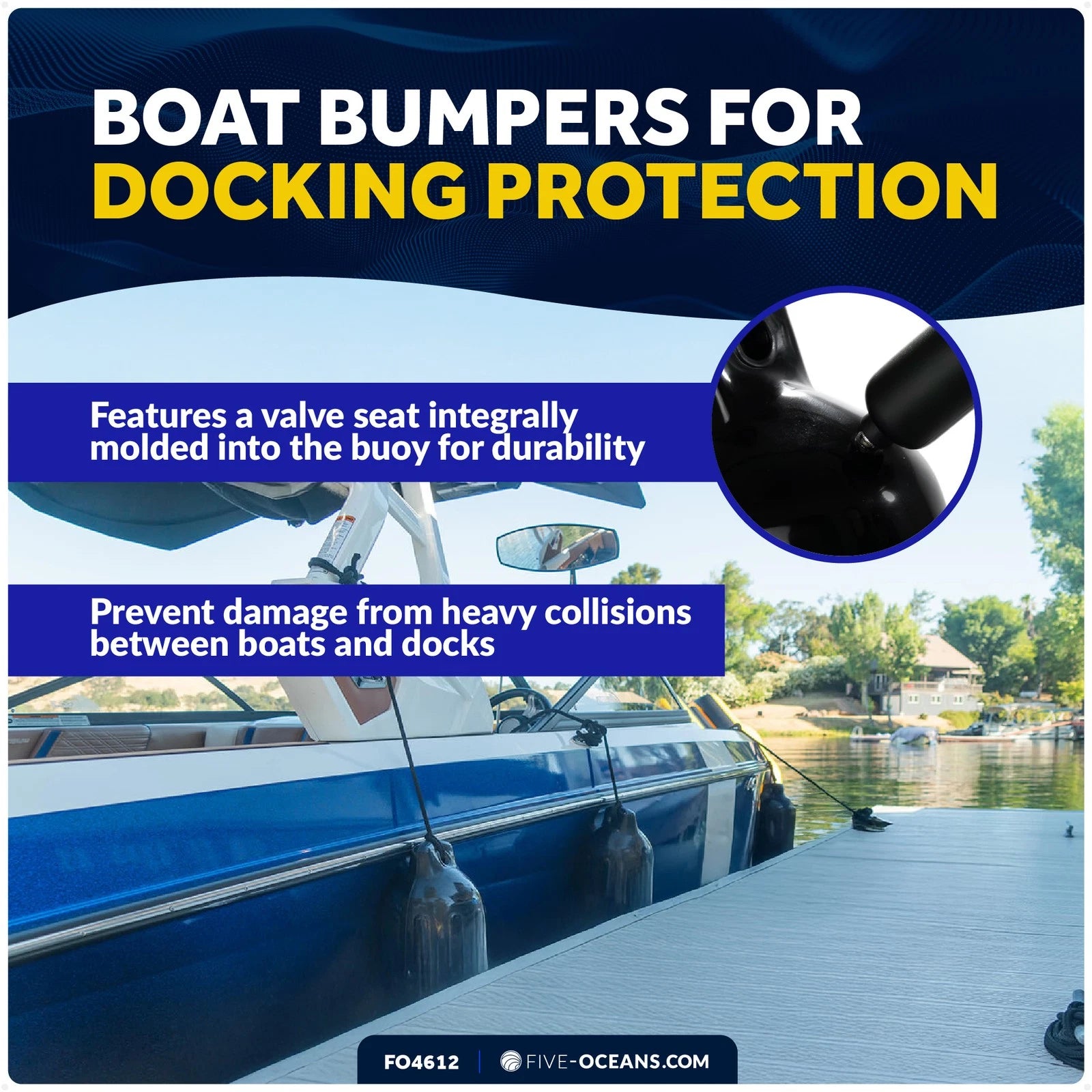 Boat Fenders for Inflatable Boats (5.5x20 Inch)
