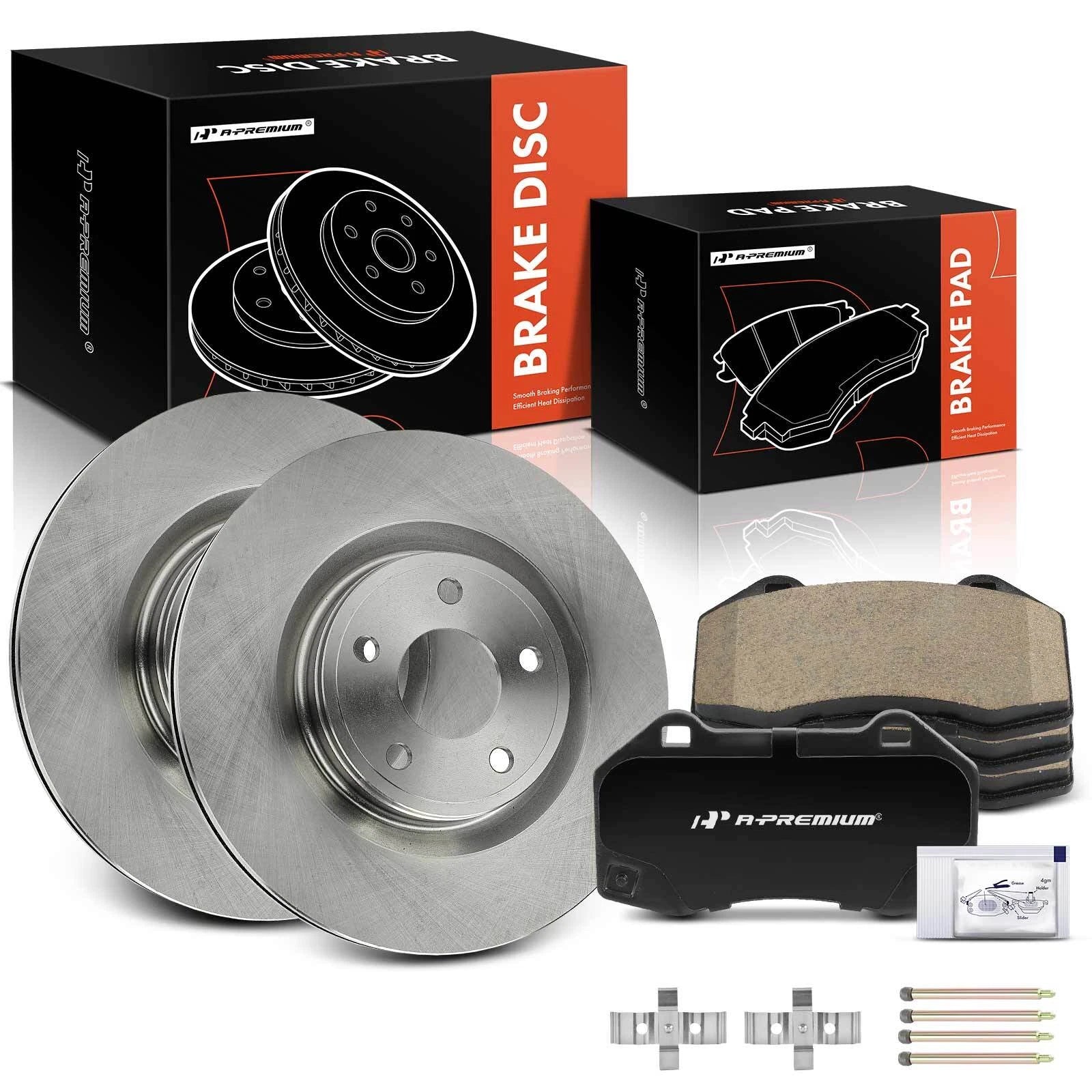Front Disc Brake Rotors & Ceramic Pads for Chevy HHR (2009–2010)
