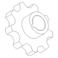Elevator Chain Sprocket Lower for Case IH 7010 7120 7230 (Fits 87283436)