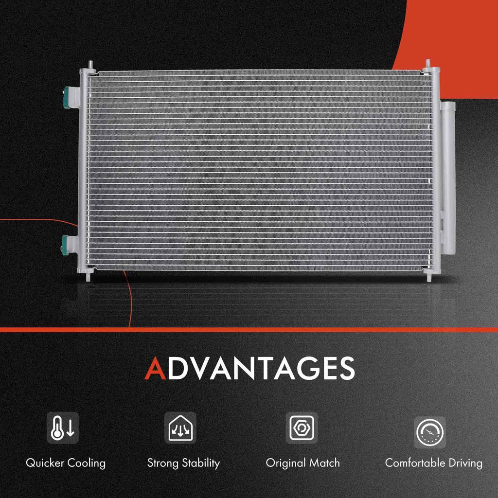 Radiator and A/C Condenser with Drier for Honda CR-V (2007–2011)