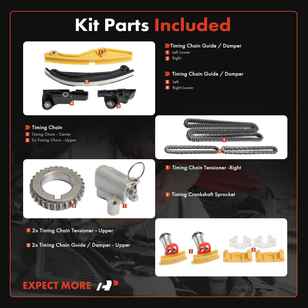 13x Timing Chain Kit for Ford Transit-150 Transit-250 (2015-2016)