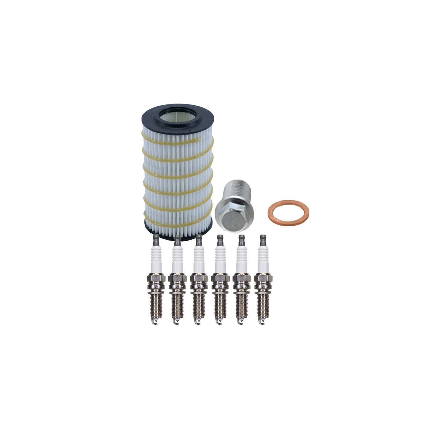 Wix Engine Oil Filter & Denso 6 Iridium LL Spark Plugs for Mercedes W204 (2008–2015)