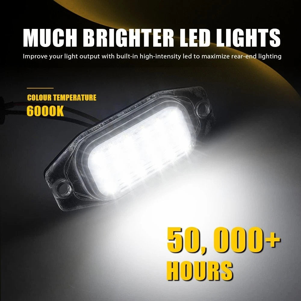 White LED License Plate Light Tag Lamp Pair for Toyota FJ Cruiser (2007–2014)