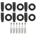 Set of 6 NGK G-Power Platinum Spark Plugs & Denso Coil Boots for Ford Fusion (2006–2012)