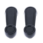 2 x Black FRONT LH+RH Window Crank Handle for Toyota Landcruiser (1969–2007)
