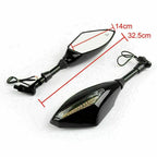 Pair 10mm Turn Signal Integrated Indicator Lights for Motorcycles