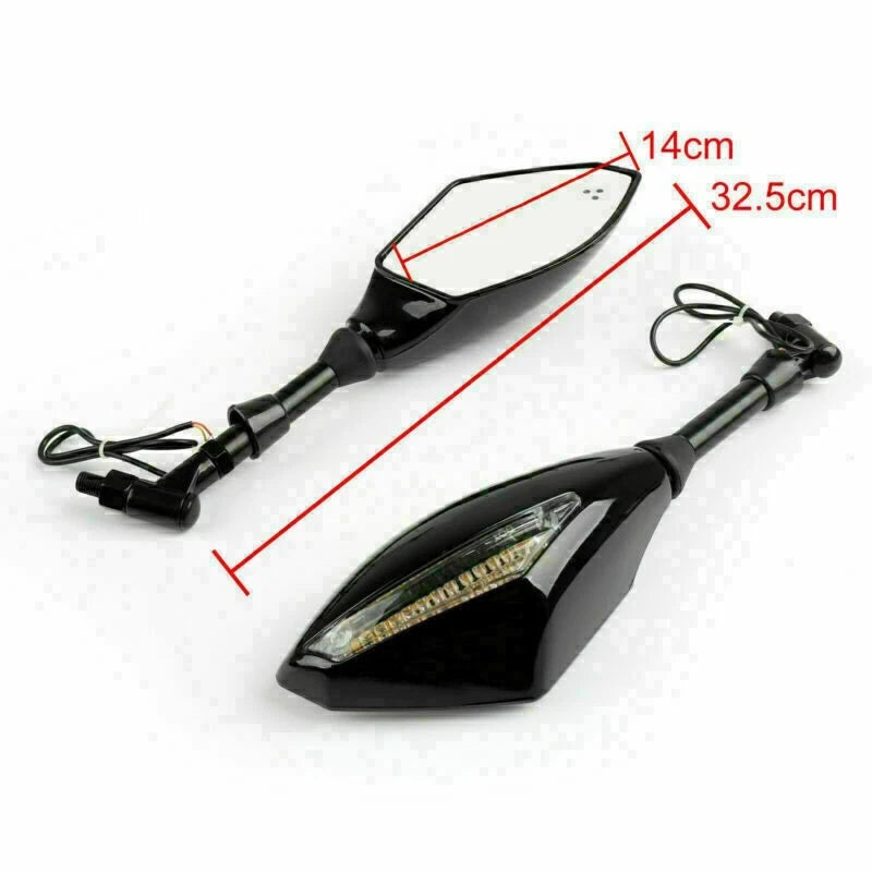 Pair 10mm Turn Signal Integrated Indicator Lights for Motorcycles