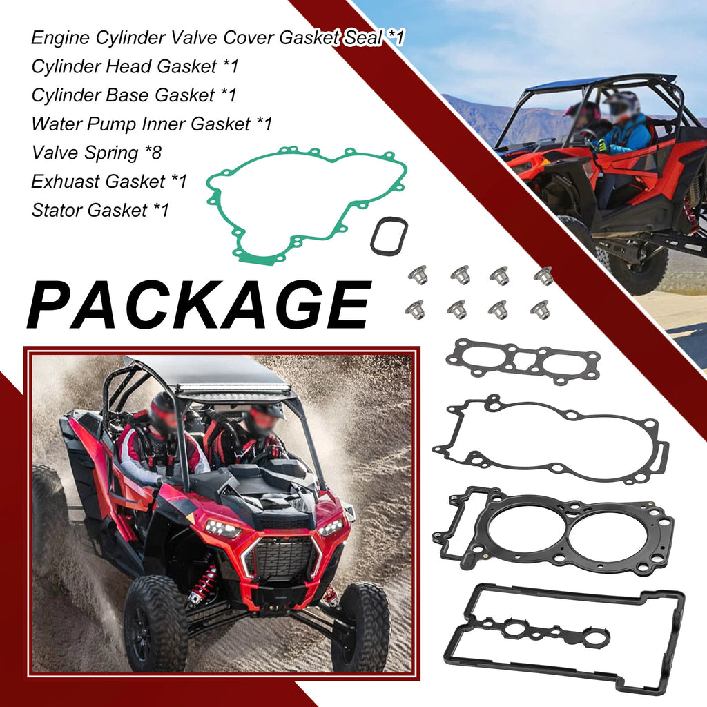 Complete Engine Gasket Rebuild Kit w/ Seal for Polaris RZR Turbo XP 4 S (2017–2021)